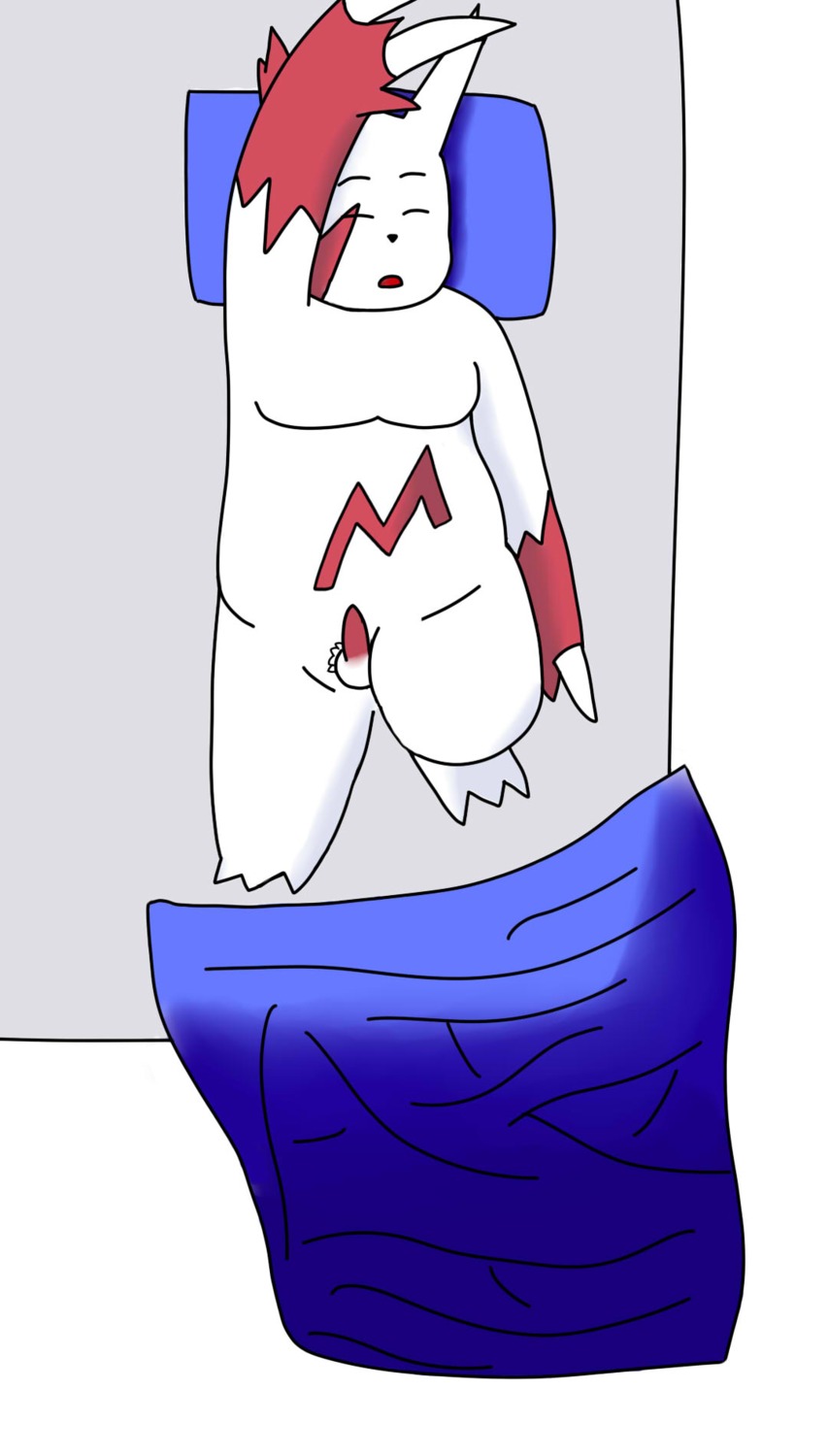 color fur furry male male_only nudity pokemon pokemon_(species) rule34 solo zangoose