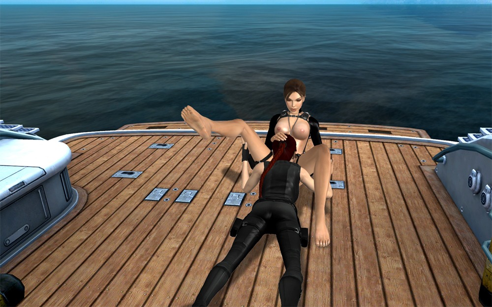 3d doppelganger doppelganger_(tomb_raider) female female_only human lara_croft lara_croft_(l.a.u.) multiple_females rule34 tagme tomb_raider tomb_raider_(l.a.u.) xpsfm yuri