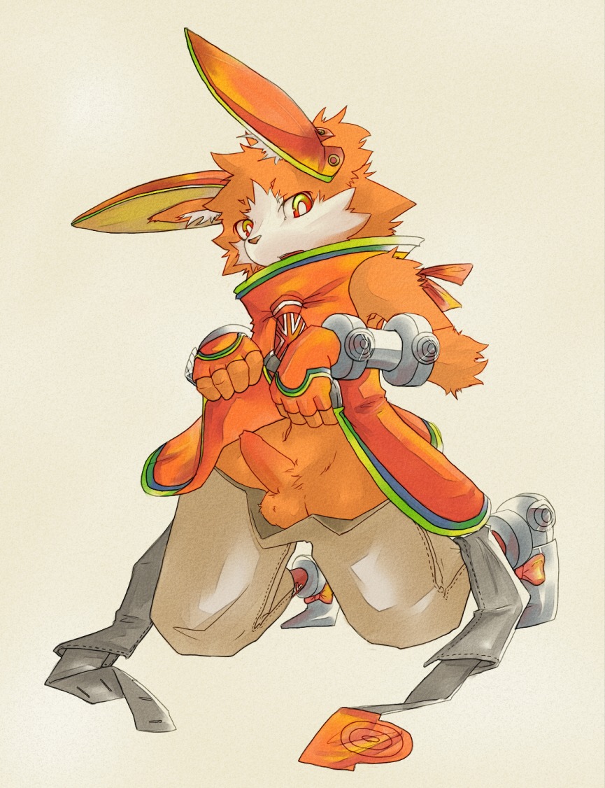 anthro balls clothed clothing clothing_lift e621 erection fur genitals inner_ear_fluff kattent kosian lagomorph leporid male mammal orange_body orange_fur penis rabbit sacred_blaze shirt shirt_lift simple_background solo syamu0112 topwear tuft undressing young young_anthro young_male