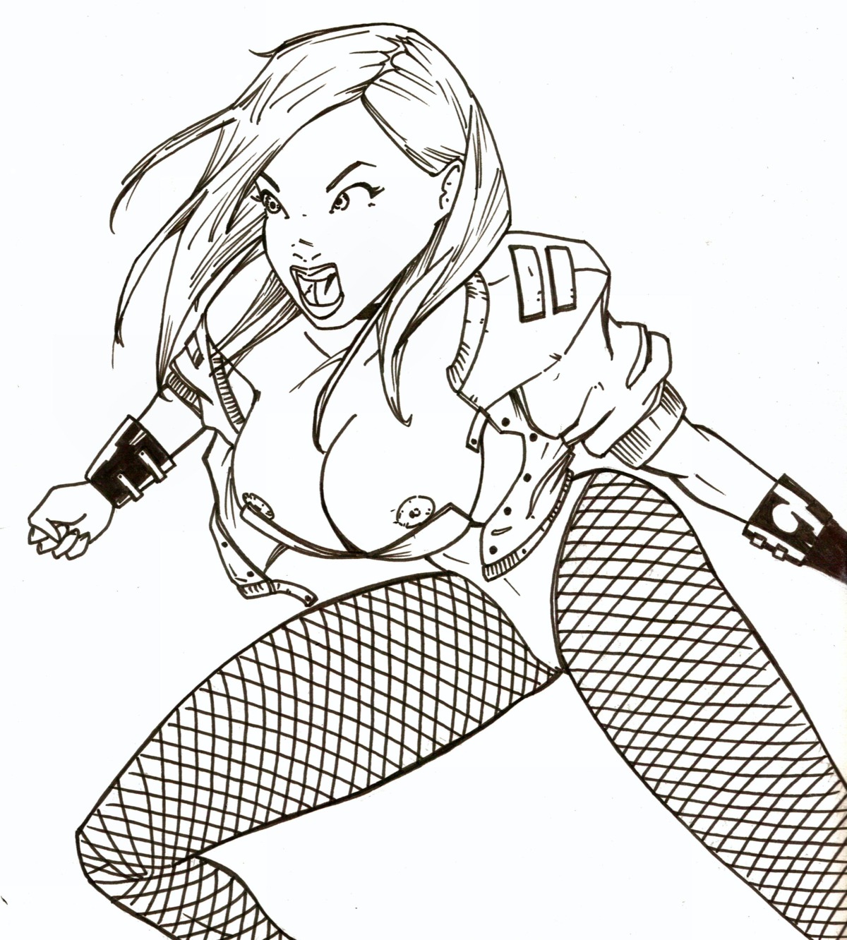 black_and_white black_canary dc dc_comics female green_arrow_(series) rule34 tagme wiler11