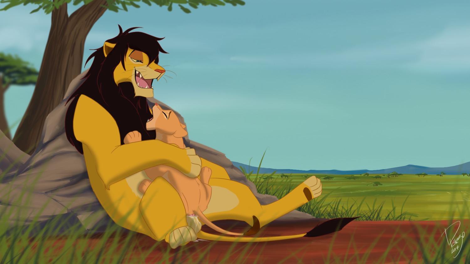 16:9 age_difference balls bodily_fluids cloud cum cum_inside disney dksk30 duo e621 felid female feral feral_on_feral genital_fluids genitals hi_res lion male male/female mammal nala_(the_lion_king) ni_(the_lion_king) nude open_mouth orgasm outside pantherine plant rock sex sitting size_difference sky the_lion_king tree widescreen young young_feral