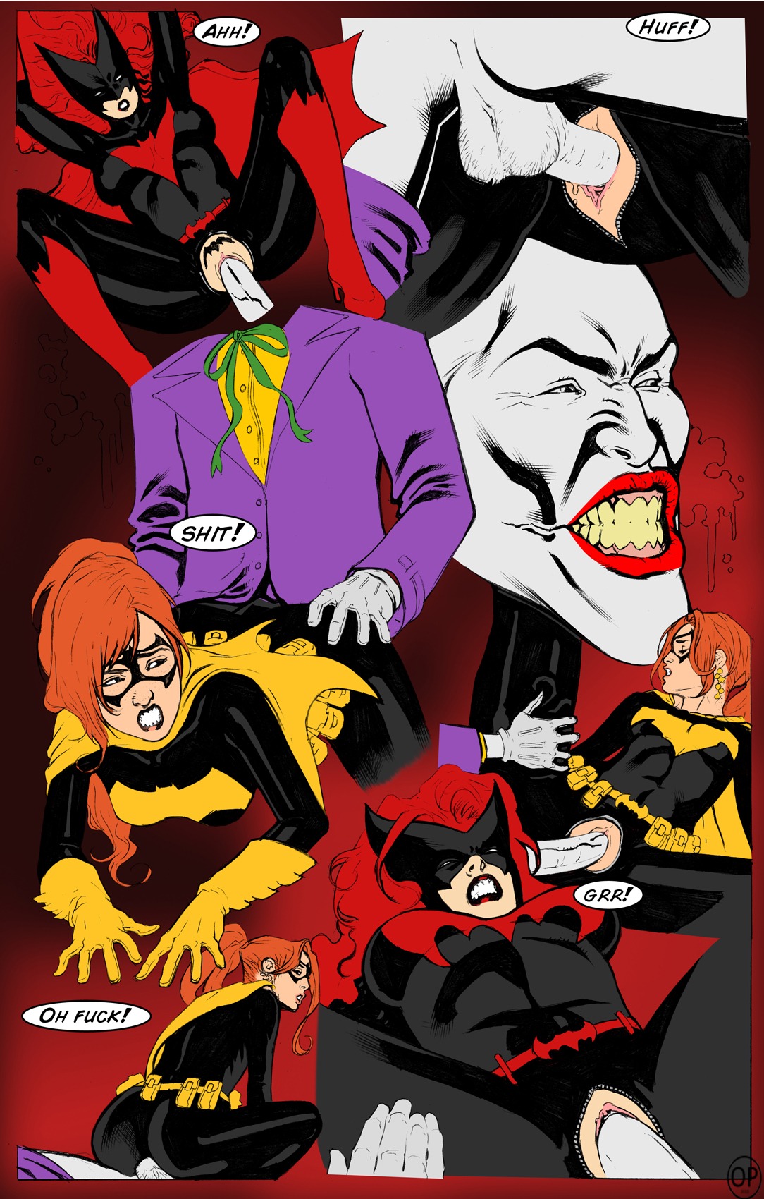 all-star_batman_and_robin barbara_gordon batgirl batman_(series) batwoman clothing comic correction dc dc_comics dialogue dimsumboy22 english_text female human joker kate_kane orientation_play orientation_play_(lore) rule34 scott_jones shade shade_jones text