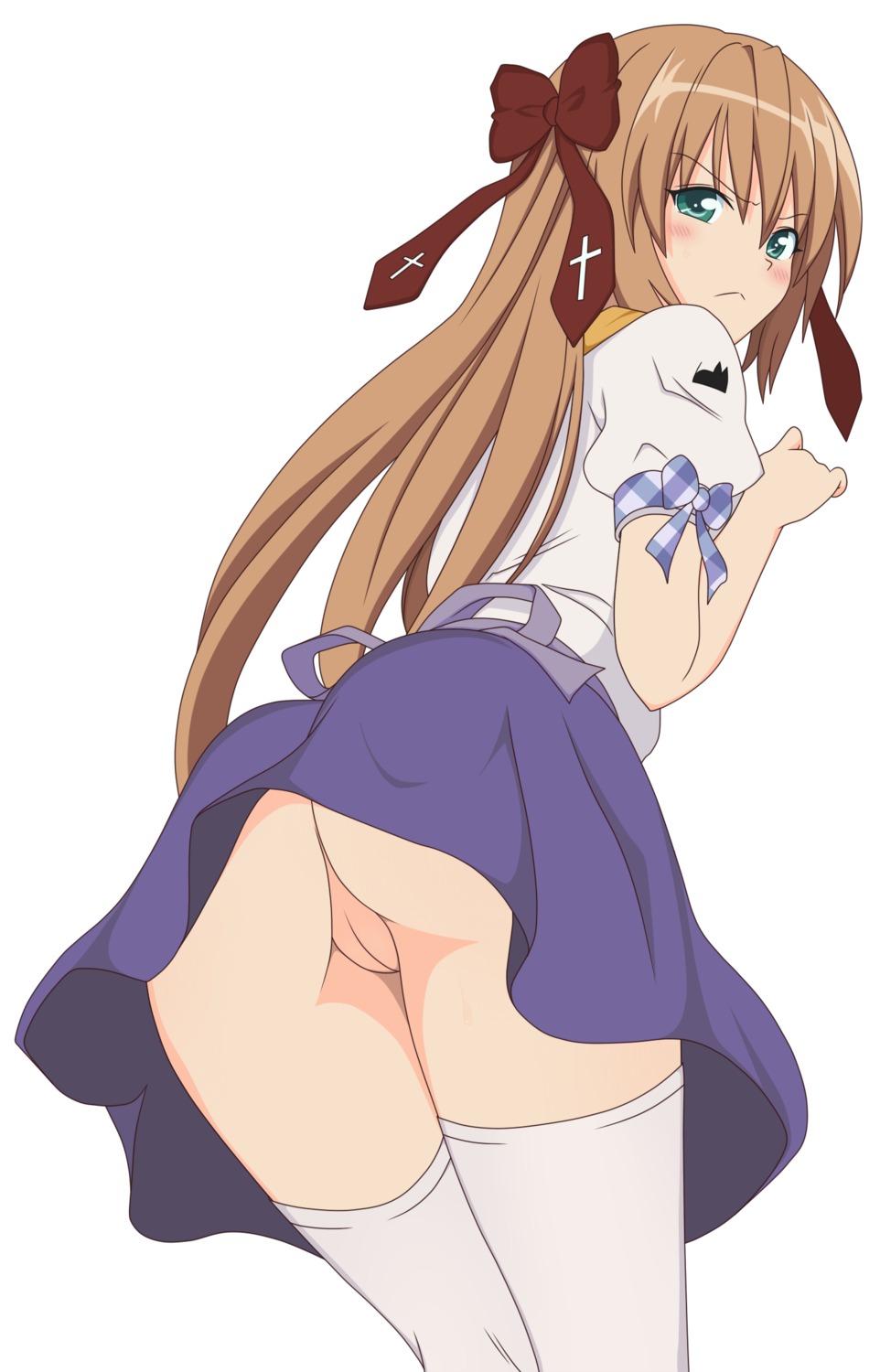 female female_only human looking_back mayoi_neko_overrun! pussy rule34 serizawa_fumino solo tagme uncensored