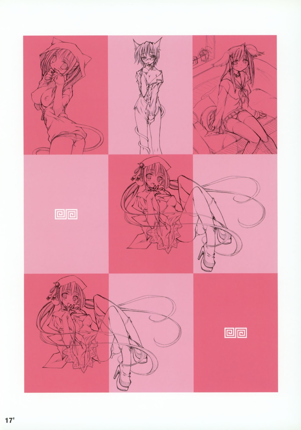 female monochrome oshaban page_17 page_number rule34 sasahiro sketch tagme