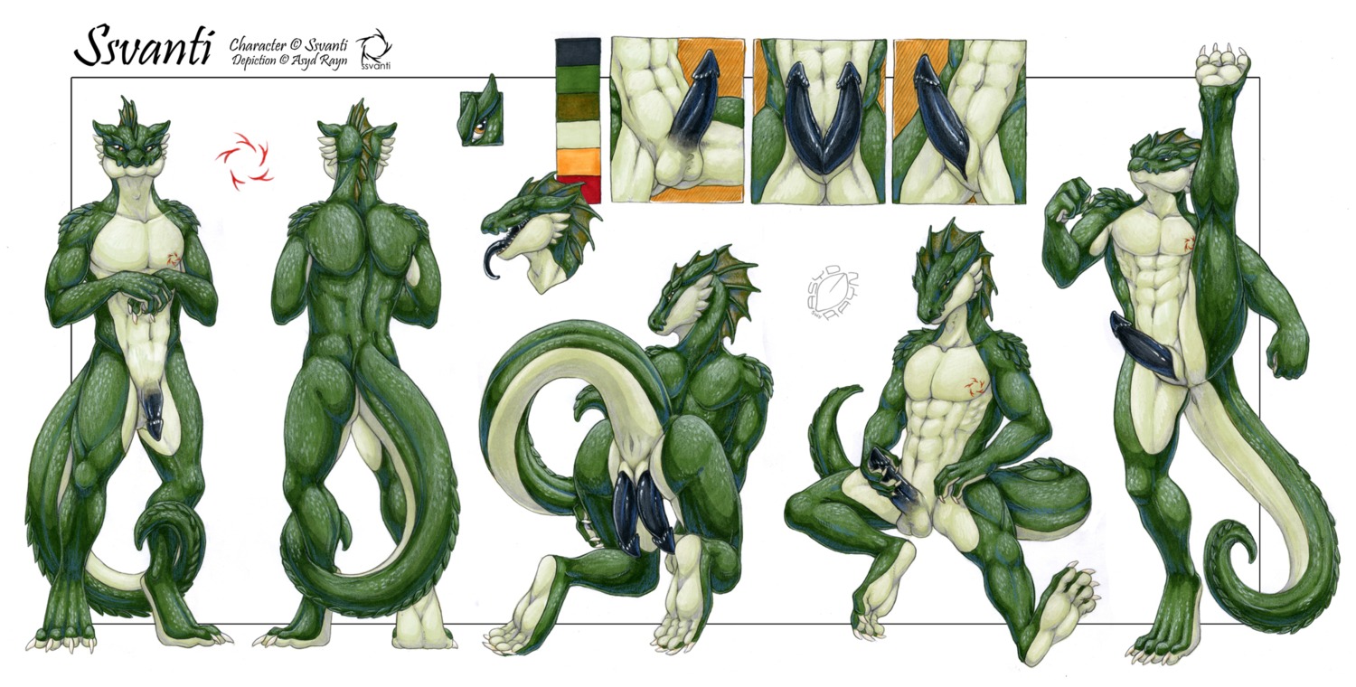 2_penises acidapluvia animal_genitalia animal_penis anthro anus backsack balls black_penis butt character_name claws color_swatch e621 erection everquest feet frill_(anatomy) genital_slit genitals hindpaw iksar kick lizard looking_at_viewer male masturbation membrane_(anatomy) membranous_frill model_sheet multi_genitalia multi_penis muscular muscular_anthro muscular_male nude paws penile penile_masturbation penis presenting presenting_hindquarters reptile scalie sheath solo ssvanti tail tattoo text tongue
