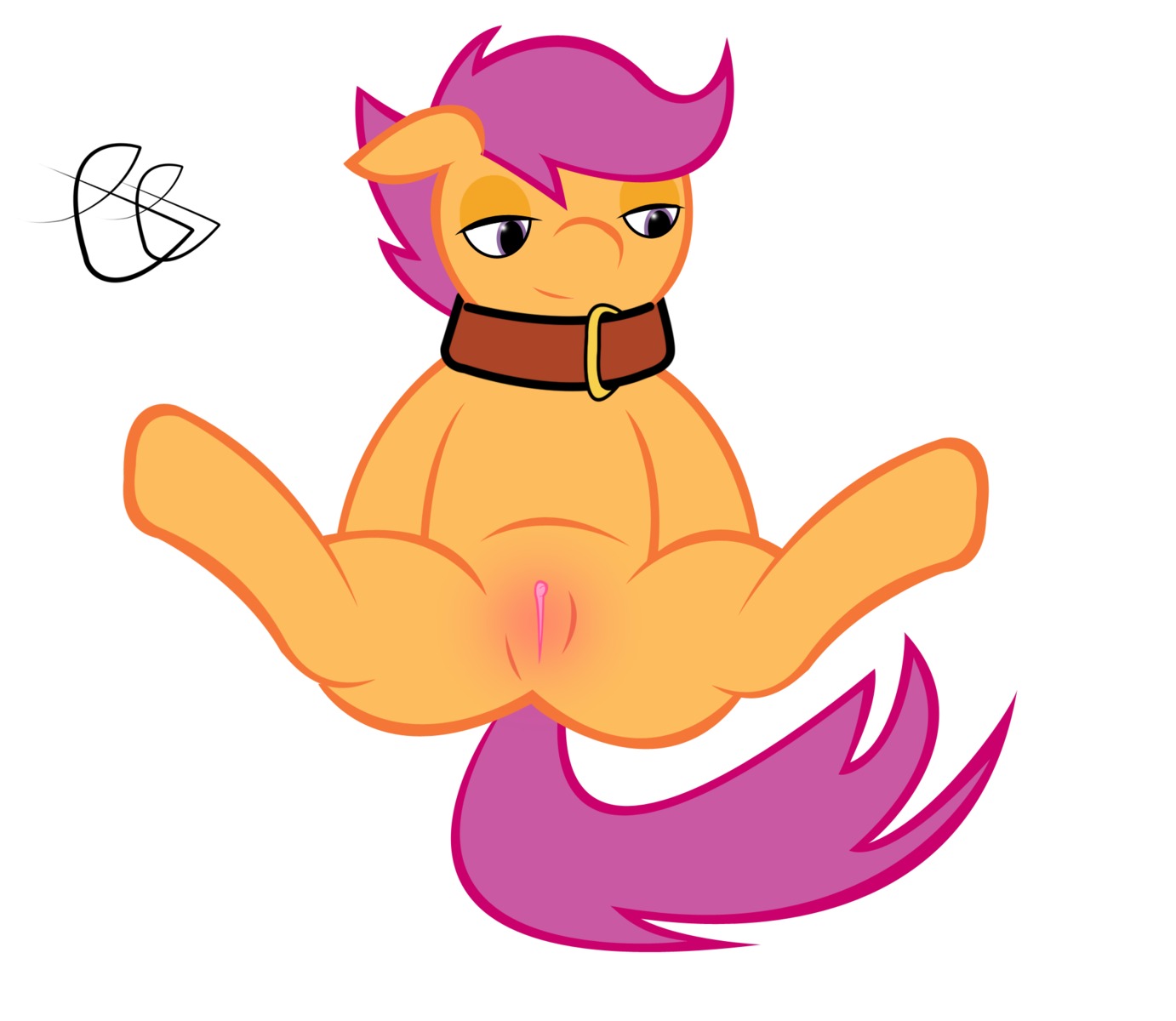 female friendship_is_magic my_little_pony rule34 scootaloo_(mlp) smooth_skin tagme