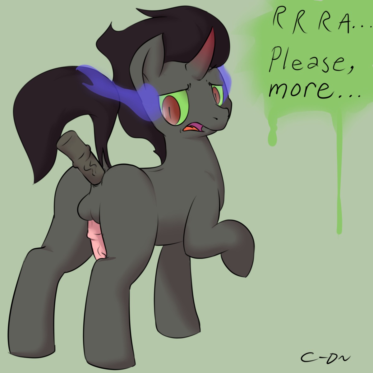 1:1 anal anal_penetration animal_genitalia animal_penis anus atrolux backsack balls black_hair butt conditional_dnp dialogue digital_media_(artwork) disembodied_penis duo e621 english_text equid equine equine_genitalia equine_penis erection eye_mist feral feral_penetrated friendship_is_magic fur genitals green_eyes grey_body grey_fur hair hasbro hi_res horn king_sombra_(mlp) looking_back male male/male male_penetrated male_penetrating male_penetrating_male mammal my_little_pony mythological_creature mythological_equine mythology nude open_mouth penetration penile penile_penetration penis penis_in_ass pupils raised_tail red_eyes sex simple_background slit_pupils smoking_eyes tail text tongue unicorn