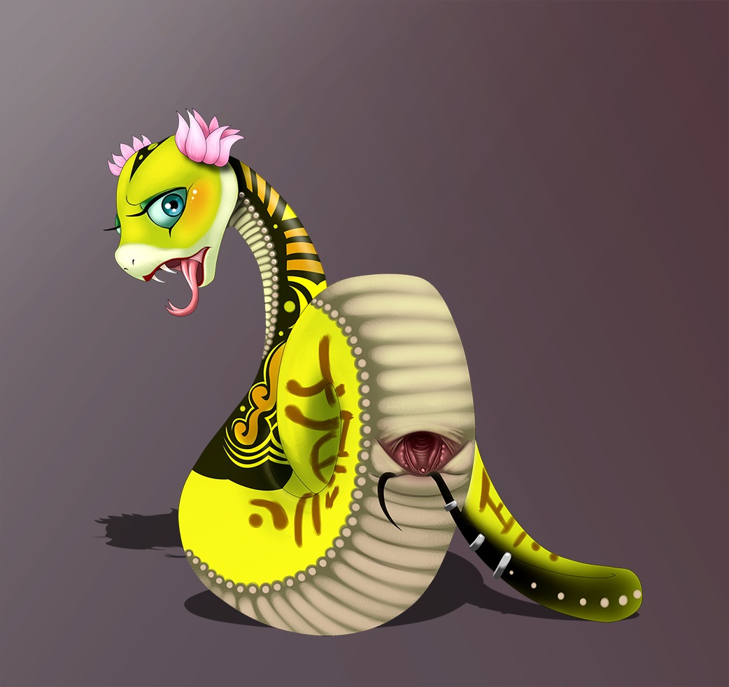 accessory animal_genitalia blue_eyes blush clitoris cloaca dreamworks e621 eyelashes fangs faux_gaping faux_gaping_cloaca female feral flower forked_tongue furgonomics gaping gaping_cloaca genitals green_eyelids horizontal_cloaca jewelry kung_fu_panda legless lipstick looking_at_viewer makeup master_viper open_mouth plant presenting presenting_cloaca reptile ring scalie serpentine snake solo spread_cloaca spreading tail tail_accessory tail_jewelry tail_ring teeth tongue tongue_out unknown_artist viper