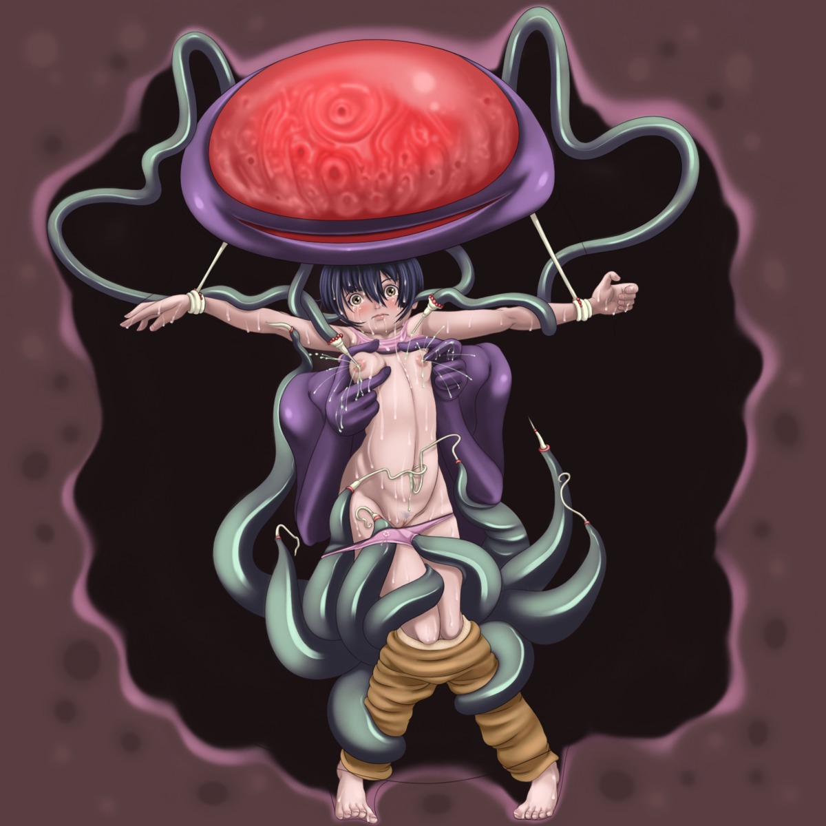 atorie_rinbou clothing dubious_consent female injection lactation panties questionable_consent rule34 tentacle white_sky white_sky_1