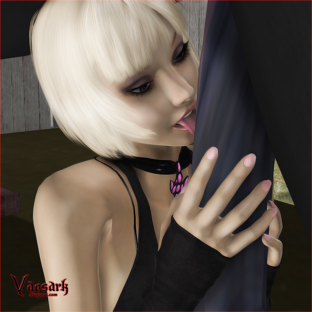 1:1 3d_(artwork) animal_genitalia animal_penis barn bestiality black_body black_fur blonde_hair clothing collar digital_media_(artwork) duo e621 equid equine equine_genitalia equine_penis erection fellatio female female_human female_on_feral feral fur genitals gloves hair handwear hi_res horse human human_focus human_on_feral interspecies licking male male/female male_on_human mammal not_furry_focus oral penile penis penis_lick realistic_feral sex short_hair stroking_penis tongue tongue_out vaesark