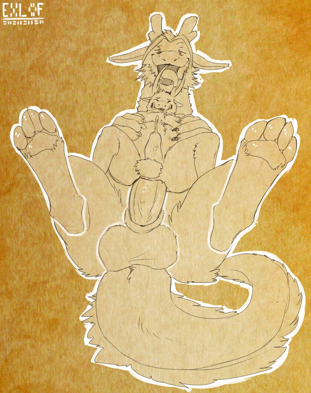 4_toes anal anal_penetration anthro asian_mythology balls big_balls big_penis bodily_fluids cum cum_while_penetrated cumshot digitigrade dominant dragon duo e621 east_asian_mythology eastern_dragon ejaculation erection eyes_closed feet foot_focus genital_fluids genitals hands-free hi_res hindpaw horn korichi large_penetration larger_dom larger_male male male/male male_penetrated male_penetrating male_penetrating_male mythological_creature mythological_scalie mythology nude open_mouth orgasm pawpads paws penetration penis scalie sex simple_background size_difference smaller_male smaller_penetrated soles tail toes tongue tongue_out wince