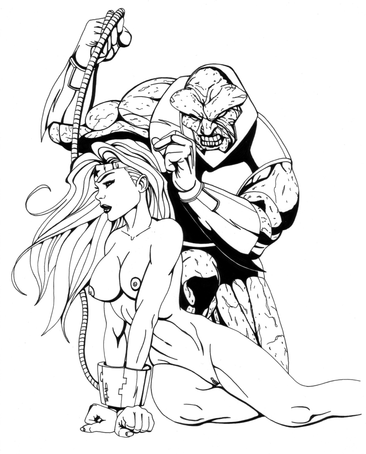 bondage darkseid dc dc_comics diana_of_themyscira enemies enemies_to_lovers enemies_with_benefits eso2001 female heroine justice_league monochrome new_gods nipples pussy rule34 slave superheroine supervillain villain wonder_woman wonder_woman_(series)