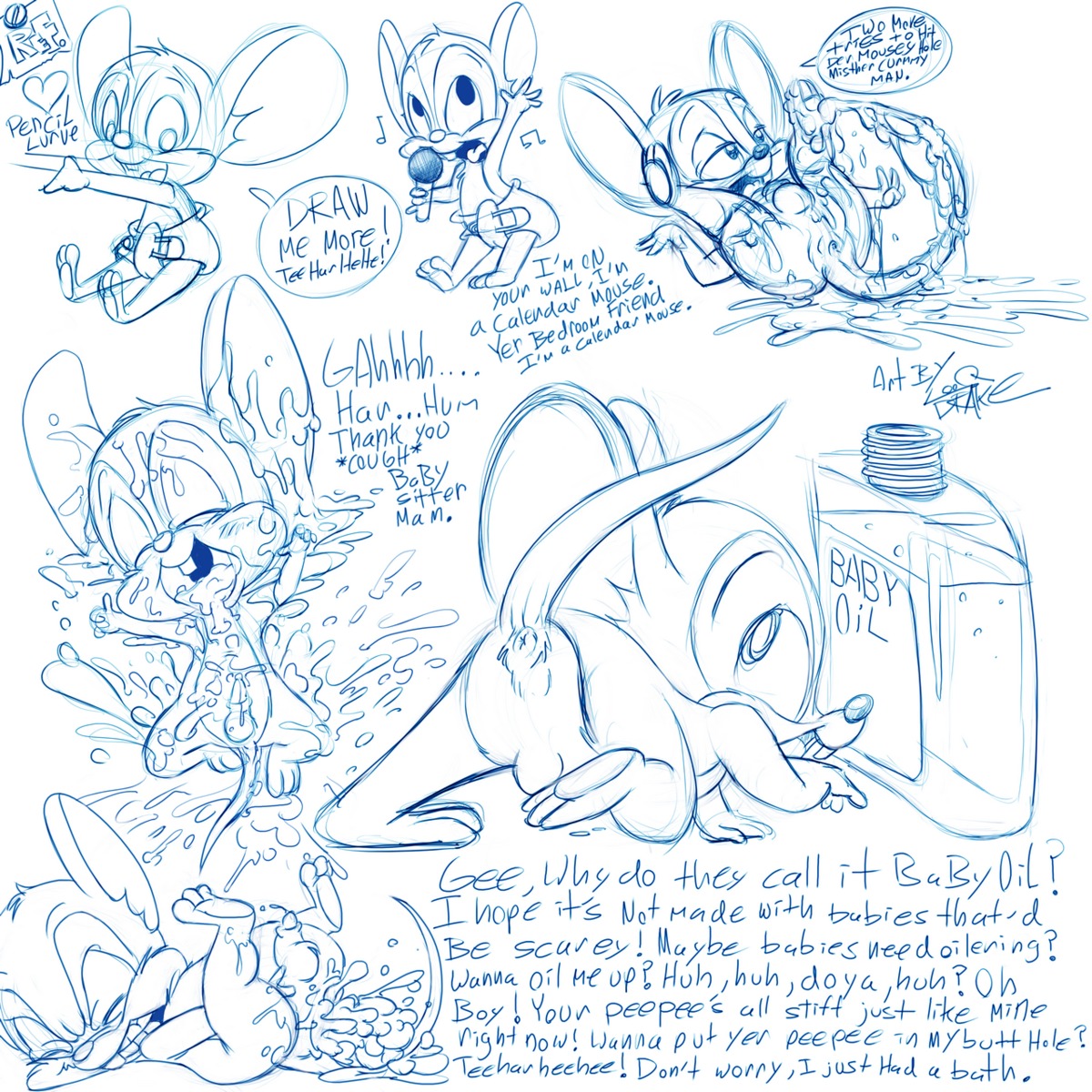 anthro looqdrake male male_only mouse rodent rule34 sneezer tagme tiny_toon_adventures warner_brothers