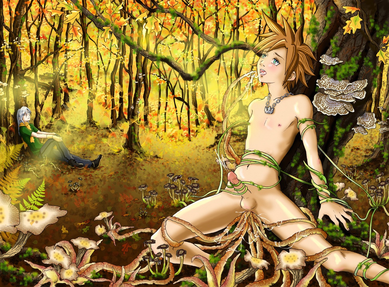 balls disney gay kingdom_hearts male male_only outdoors penis restrained riku rule34 sora_(kingdom_hearts) square_enix tagme tentacle_on_male testicles yaoi