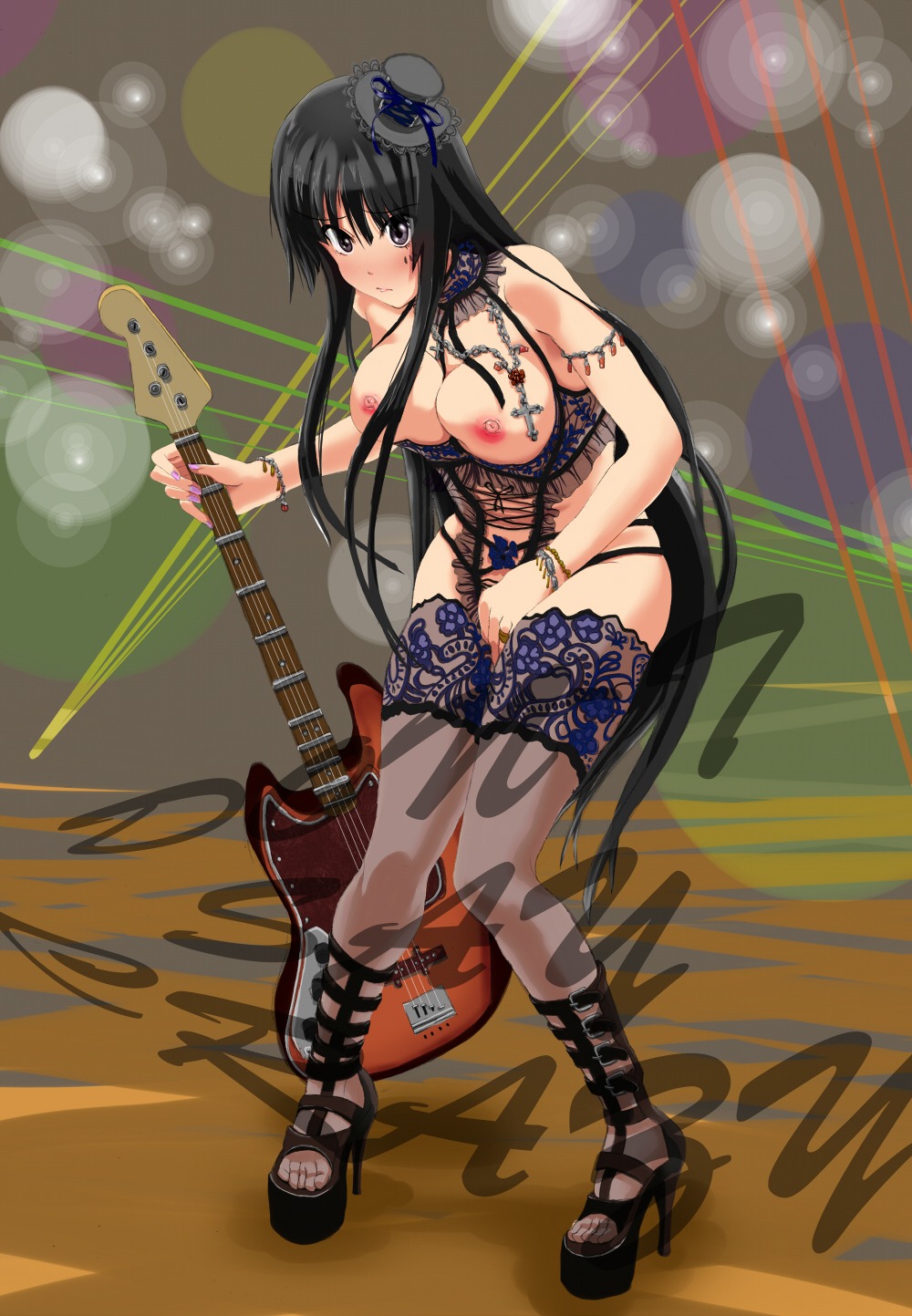 female female_only high_heels human human_only k-on! mio_akiyama_(k-on!) platform_heels rule34 solo tagme