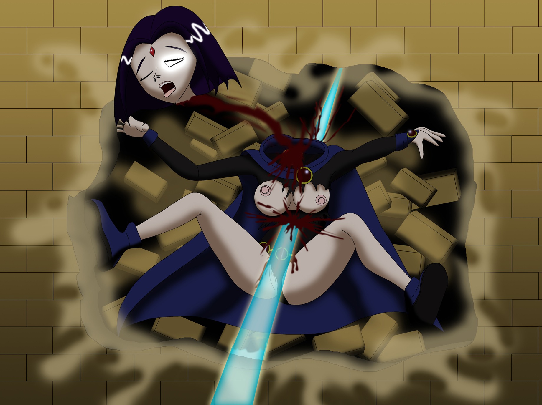 blood corpse dc dc_comics death decapitation female female_death rachel_roth raven_(dc) rule34 solo straight_hair tagme teen_titans