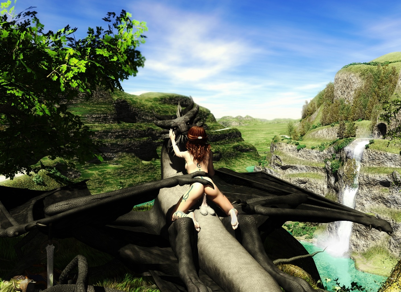 3d_(artwork) balls bestiality breasts digital_media_(artwork) dragon duo e621 erection female feral genitals human human_on_feral interspecies male male/female mammal membrane_(anatomy) membranous_wings mythological_creature mythological_scalie mythology nude penis scalie sex tail unknown_artist wings
