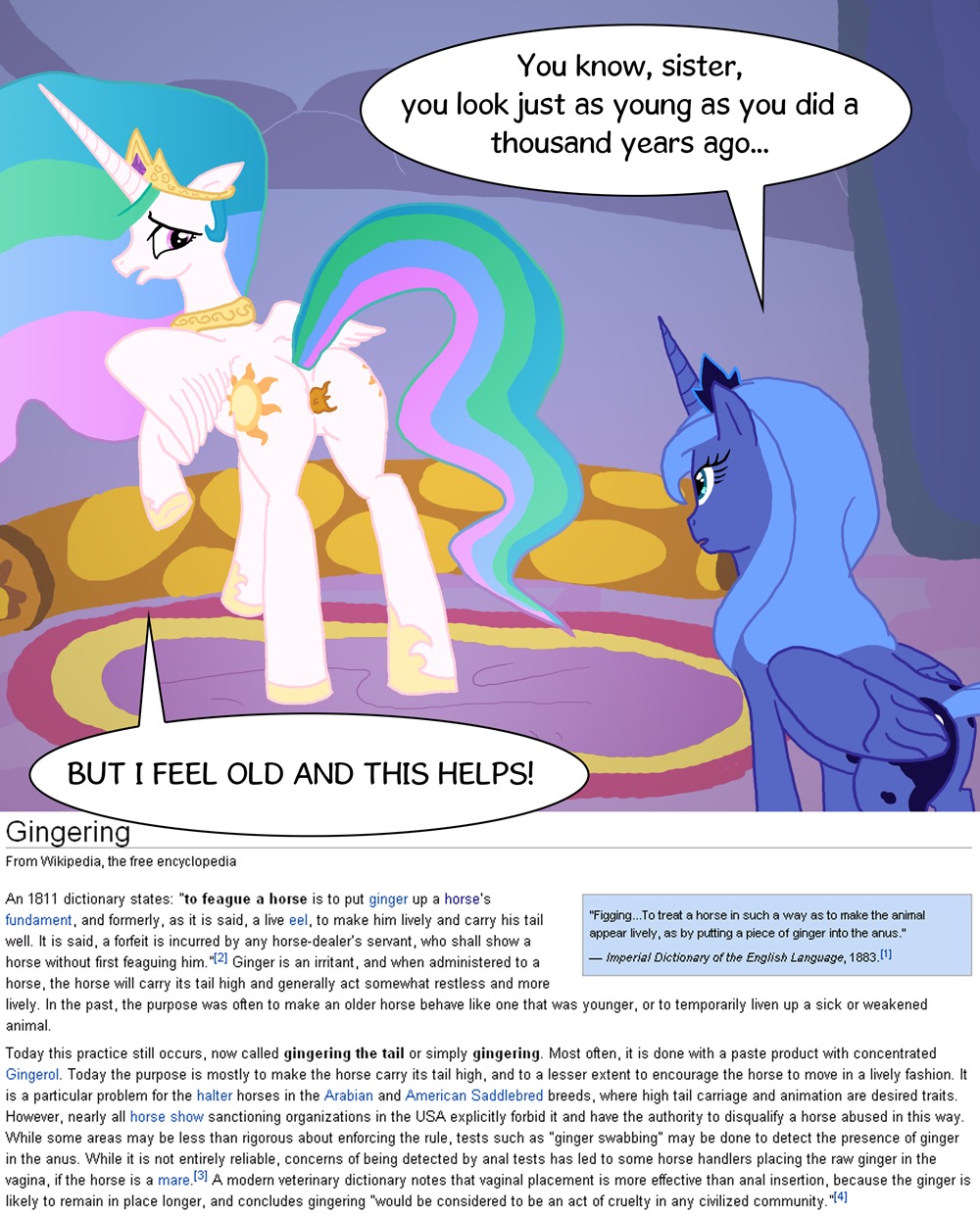 alicorn equine female feral friendship_is_magic furry horse kineticboy my_little_pony mythological_creature mythological_equine mythology pony princess_celestia_(mlp) princess_luna_(mlp) rule34 smooth_skin
