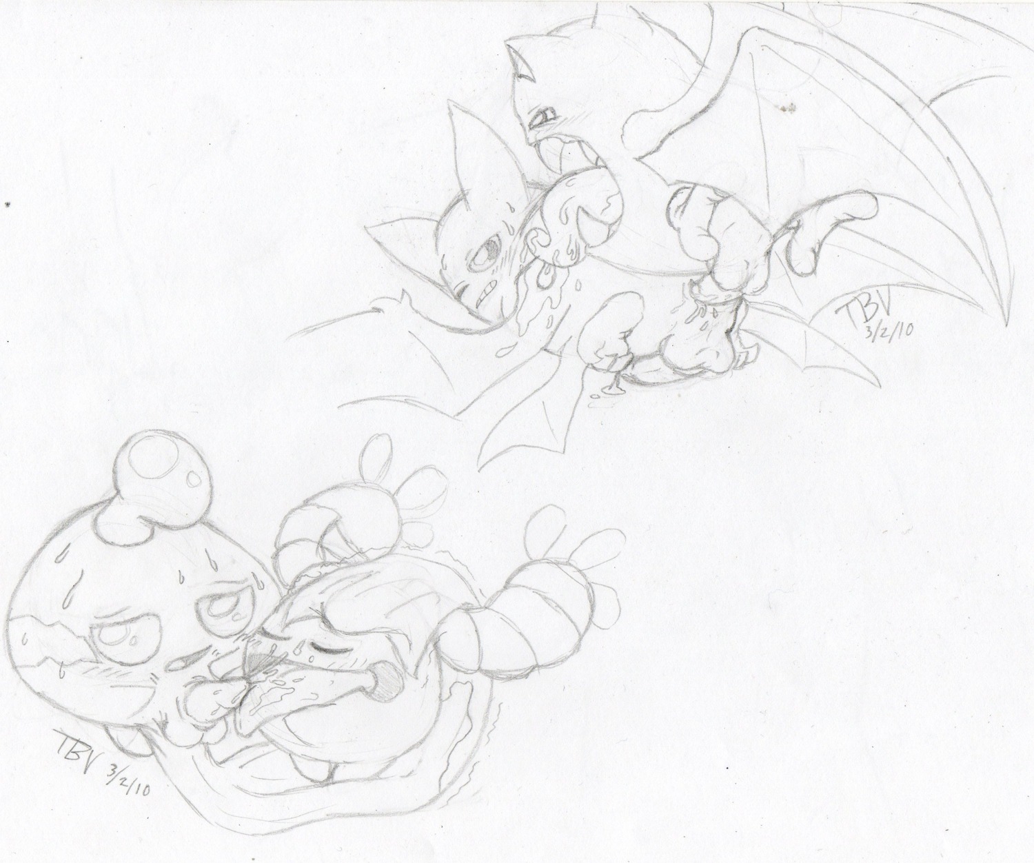 animate_inanimate bat bell chimecho chingling crobat duo e621 evolutionary_family female feral feral_on_feral generation_1_pokemon generation_2_pokemon generation_3_pokemon generation_4_pokemon golbat graphite_(artwork) greyscale hi_res level_difference living_bell male male/male mammal membrane_(anatomy) membranous_wings monochrome multiple_images nintendo pokemon pokemon_(species) sketch thebluevibrava traditional_media_(artwork) waddling_head wings