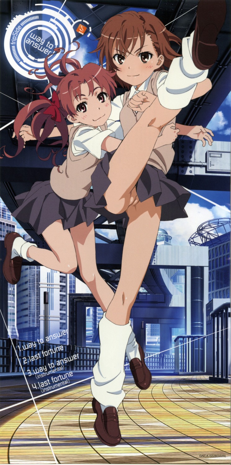 2girls blush breasts brown_eyes brown_hair brown_loafers brunette female female_only hairbow high_resolution hug human kneehighs lewd_edit loafers long_hair long_image loose_socks misaka_mikoto multiple_females multiple_girls no_panties nude_edit nude_filter photoshop pussy ribbon rule34 school_uniform schoolgirl shirai_kuroko shirt shoes short_hair skirt small_breasts smile socks stick_poster sweater_vest tall_image teenage_female teenager tied_hair to_aru_kagaku_no_railgun to_aru_majutsu_no_index tokiwadai_school_uniform twintails uncensored white_socks young yuri