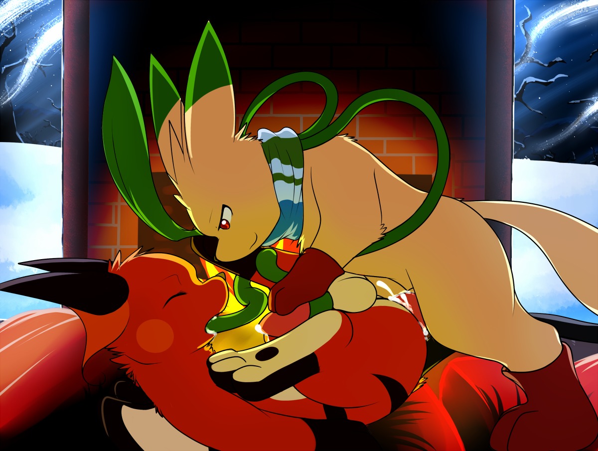 2014 anal anal_penetration anus back_tentacles balls bodily_fluids butt canid canine cum cum_in_ass cum_inside detailed_background duo e621 eeveelution erection eyes_closed fellatio fire fireplace forest fur generation_1_pokemon generation_4_pokemon genital_fluids genitals hybrid inside leacrea leafeon looking_down male male/male male_penetrated male_penetrating male_penetrating_male mammal night nintendo open_mouth oral oral_penetration orgasm outside penetration penile penis plant pokemon pokemon_(species) raichu red_eyes rodent roy_arashi scarf sex smile snow star tentacle_penetration tentacle_sex tentacles tree vines wings