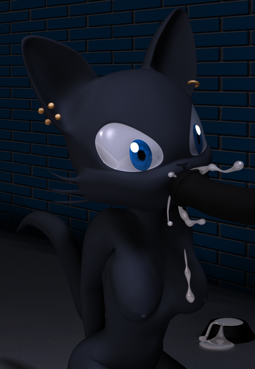 3d_(artwork) anthro bodily_fluids bowl container cum cum_in_mouth cum_inside cum_on_face cumshot dark destiny_(character) destiny_blackmoon digital_media_(artwork) domestic_cat drinking drinking_cum duo e621 ejaculation erection felid feline felis fellatio female female_focus female_penetrated forced genital_fluids genitals hi_res kneeling male male/female male_penetrating male_penetrating_female mammal oral oral_penetration orgasm penetration penile penis pet_bowl sex solo_focus swallowing tail young young_anthro