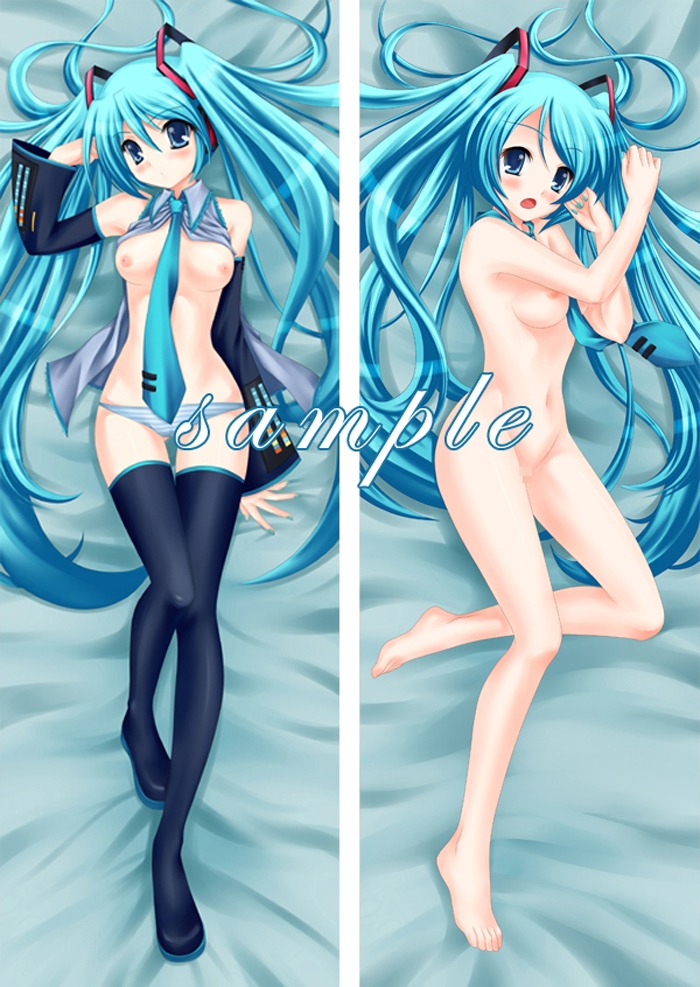 1girl aqua_hair barefoot blue_eyes blue_hair blush breasts censored detached_sleeves female hatsune_miku legs long_hair lying medium_breasts mosaic_censoring multiple_views necktie nipples nude open_clothes open_shirt panties pussy rule34 sample_watermark shirt striped striped_panties tagme thighhighs twintails underwear very_long_hair vocaloid
