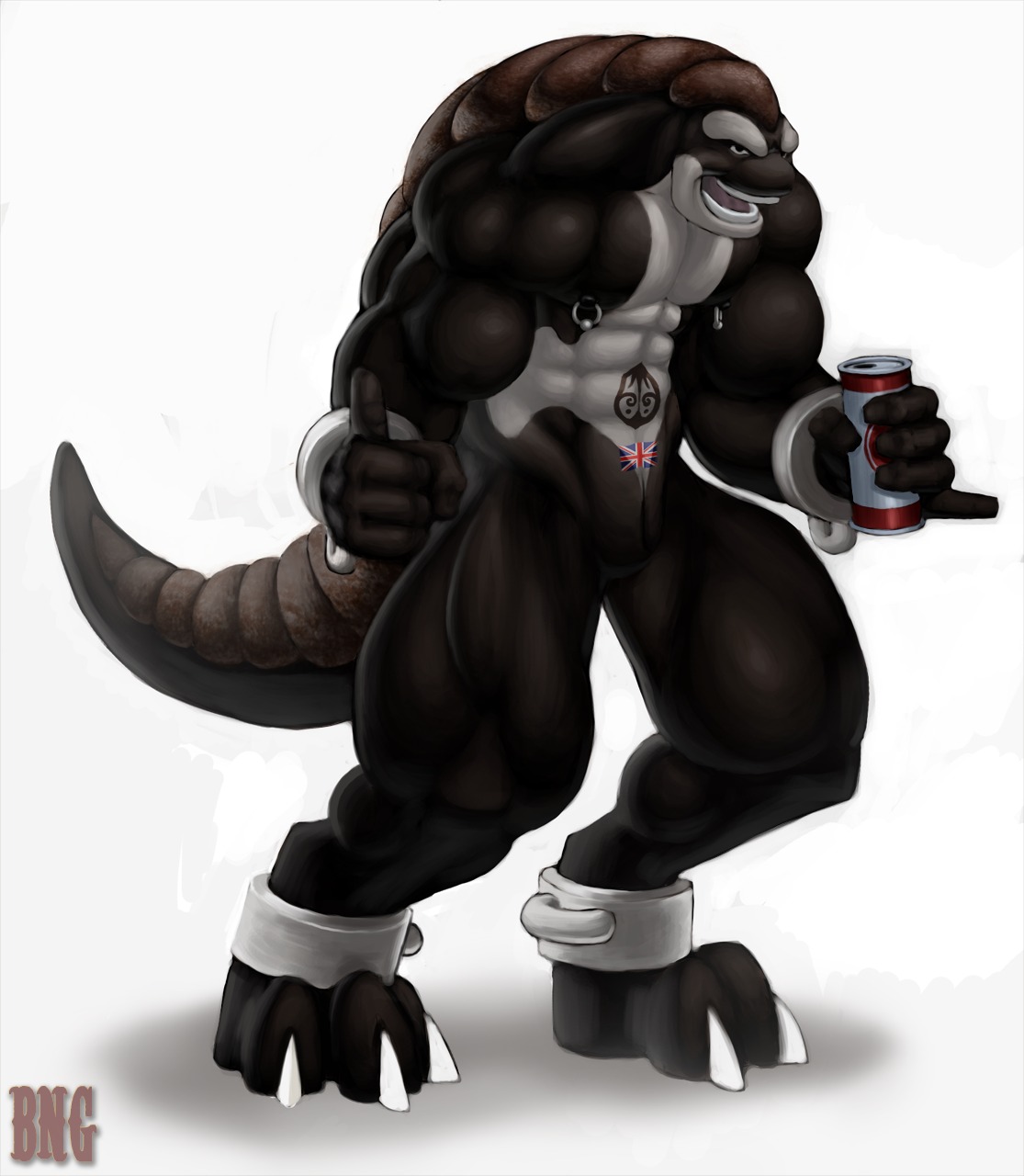 animal_genitalia anthro aquatic armadillo bng british cetacean dolphin e621 genital_slit genitals hi_res hybrid hyper male mammal monster nipple_piercing nipples oceanic_dolphin orca piercing solo tail toothed_whale xenarthran