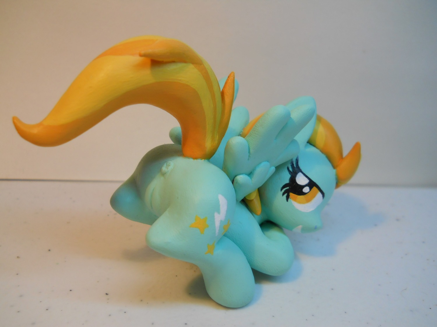2013 4:3 anus blue_body blue_feathers cutie_mark e621 equid equine feathered_wings feathers female feral figurine friendship_is_magic genitals hasbro hi_res hoikarnage lightning_dust_(mlp) mammal my_little_pony mythological_creature mythological_equine mythology pegasus presenting sculpture sculpture_(artwork) solo tail traditional_media_(artwork) vulva wings