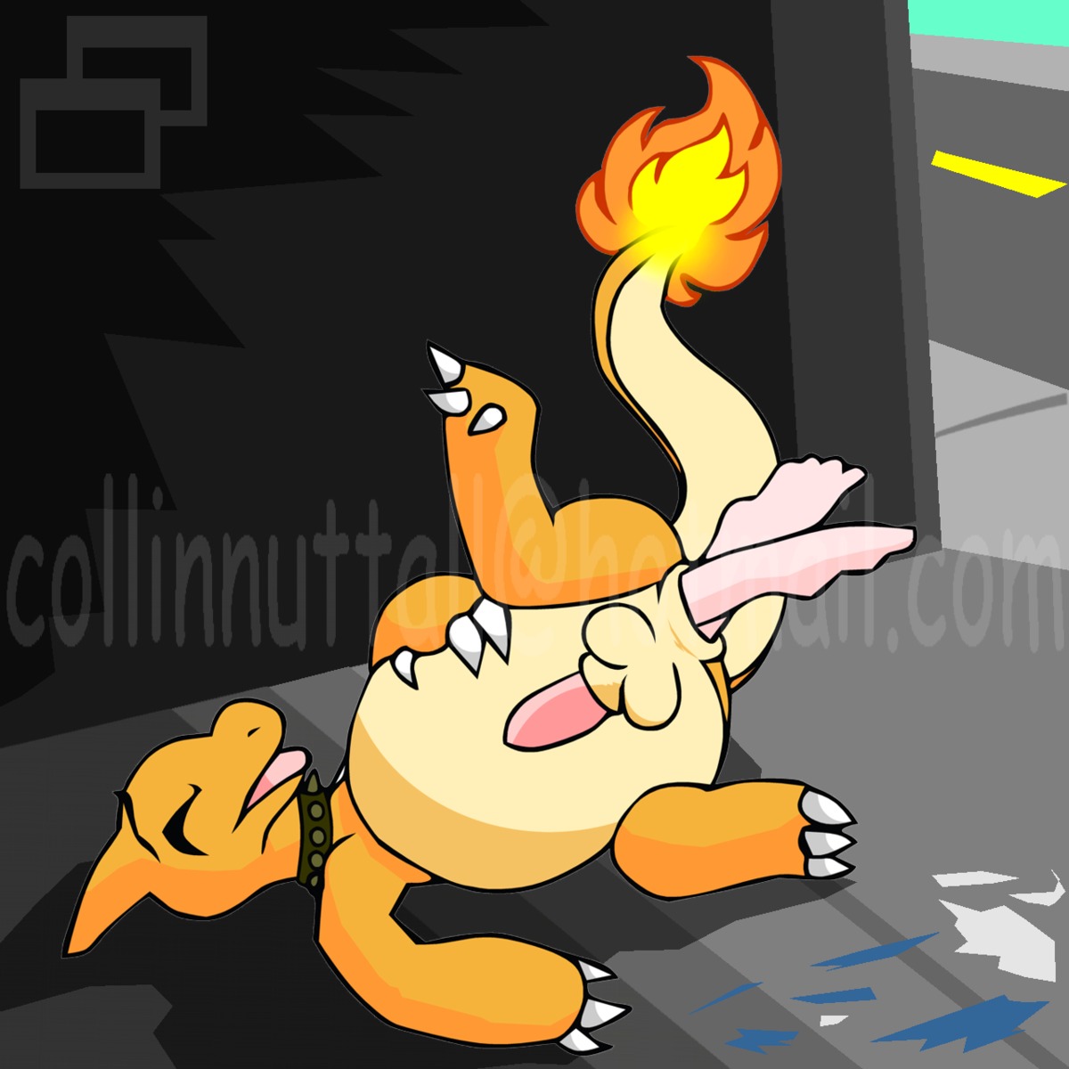 anal_vore barefoot charmeleon claws closed_eyes color day feral fire human interspecies male nintendo nude outdoors pok&eacute;mon_(species) pokemon pokemon_(species) pokephilia rule34 slushy tagme tail tail_fire tongue vore