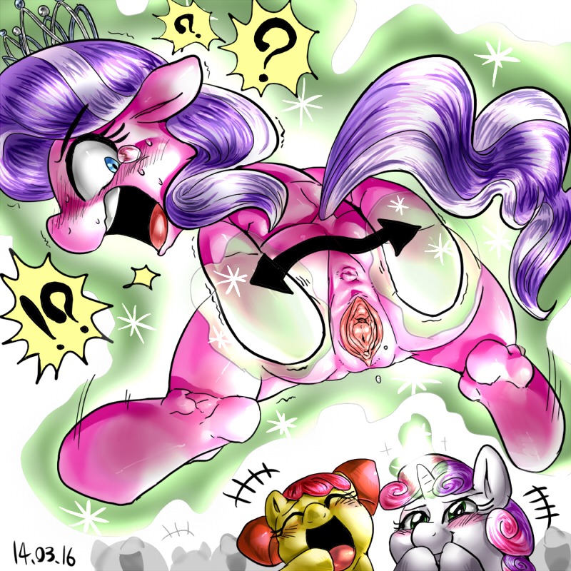 1:1 2014 anus apple_bloom_(mlp) blue_eyes blush bodily_fluids body_control butt diamond_tiara_(mlp) e621 earth_pony equid equine exclamation_point eyes_closed female female/female feral forced friendship_is_magic fur genitals green_eyes group hair hasbro horn horse interrobang laugh magic mammal multicolored_hair my_little_pony mythological_creature mythological_equine mythology nekubi open_mouth pink_body pink_fur pony question_mark spread_vulva spreading sweat sweetie_belle_(mlp) tears tongue two_tone_hair unicorn vulva white_body white_fur yellow_body yellow_fur young young_feral