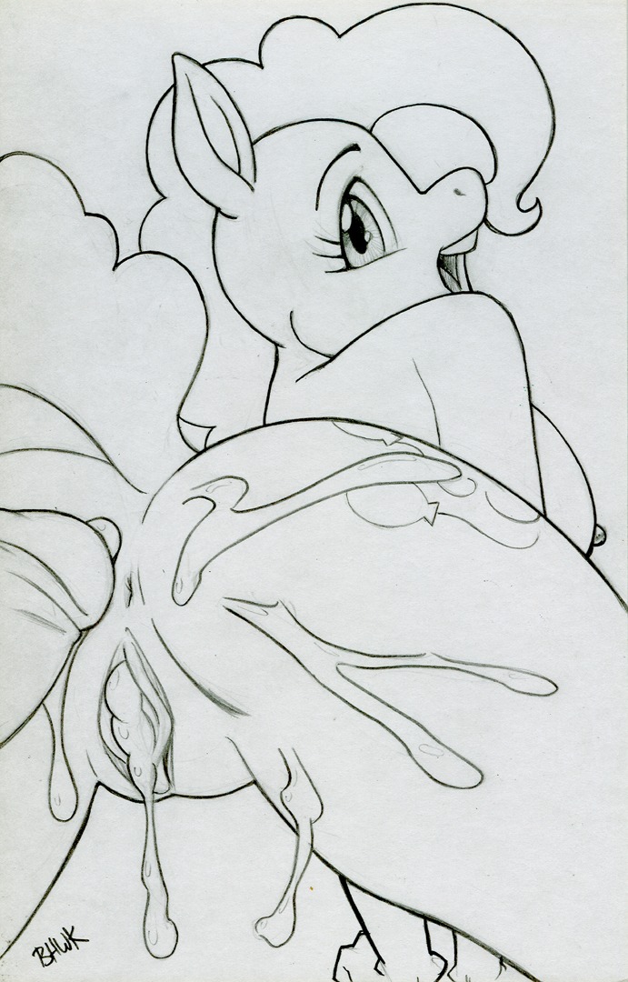 2013 after_sex anthro anthrofied anus bhawk big_breasts black_and_white bodily_fluids breasts butt cum cum_in_vagina cum_inside cum_on_butt cutie_mark disembodied_penis duo e621 earth_pony equid equine erection female friendship_is_magic from_behind_position genital_fluids genitals hasbro horse humanoid_genitalia humanoid_penis looking_at_viewer looking_back male male/female mammal monochrome my_little_pony nipples nude penis pinkie_pie_(mlp) pony sex simple_background tail traditional_media_(artwork) vulva white_background