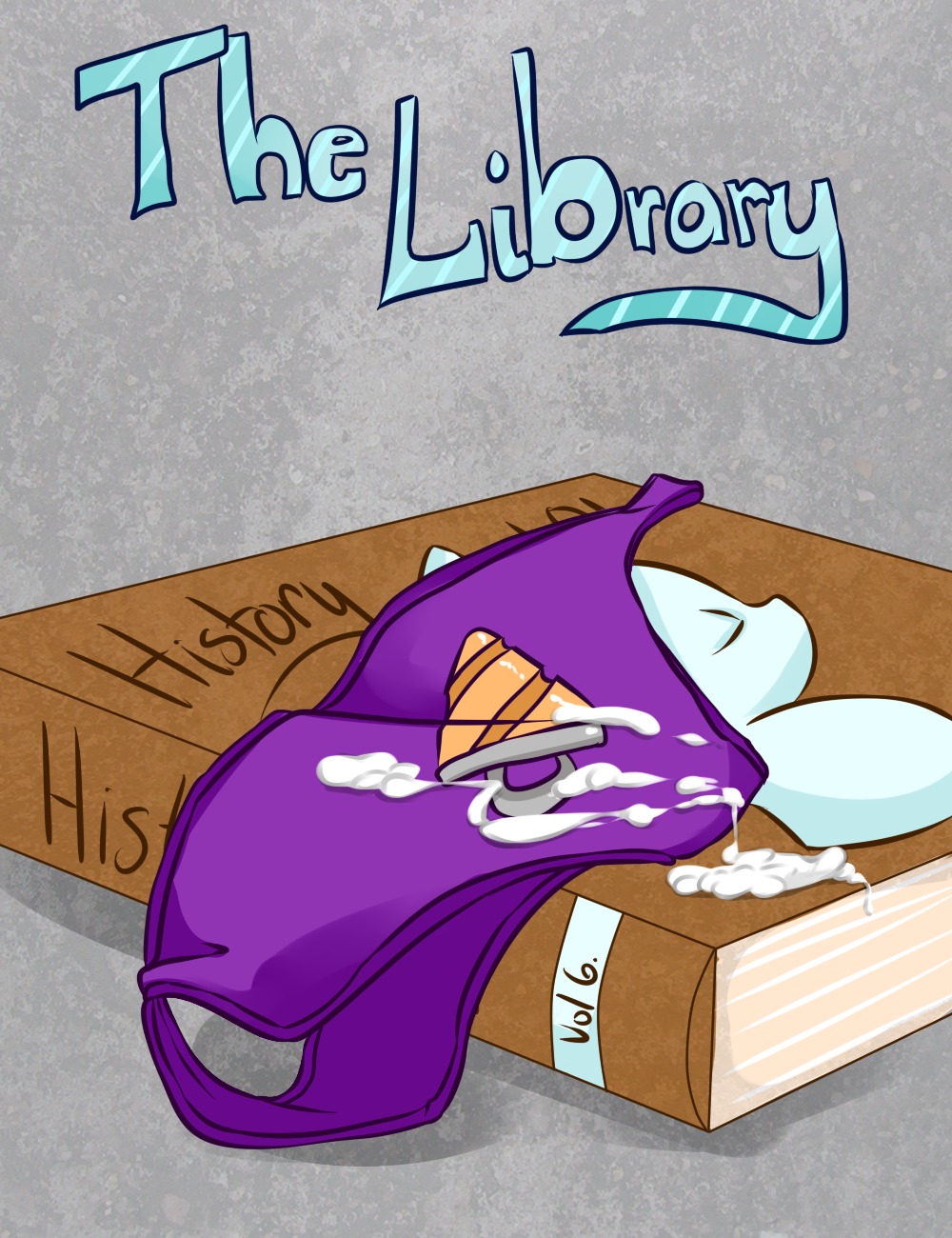 2012 ambiguous_gender bodily_fluids book clothing comic cover cover_art cover_page cum e621 english_text genital_fluids hasbro hi_res my_little_pony panties simple_background text tiki_san underwear