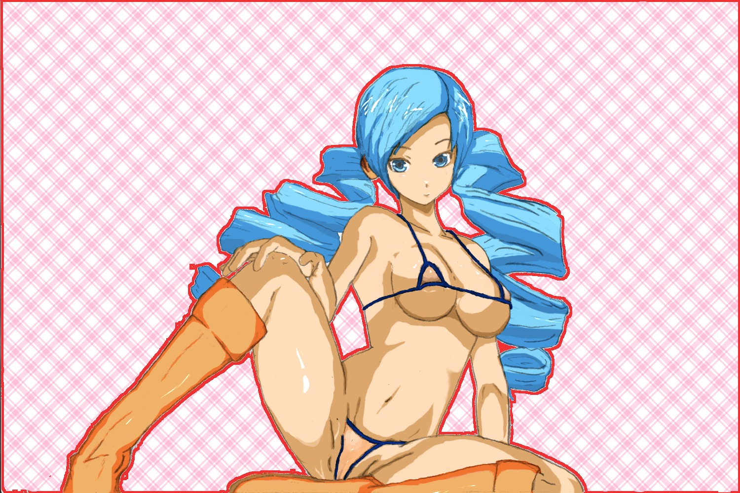 1girls ace_trainer_(pokemon) ace_trainer_(pokemon_bw) blue_hair breasts clothes color female female_only front_view hair human nintendo npc_trainer pokemon pokemon_bw rule34 sitting solo tagme