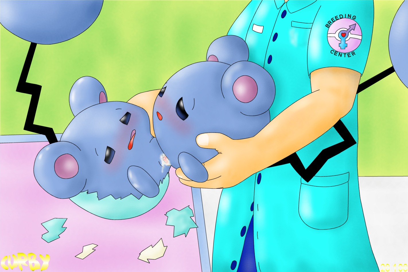 azurill blush color cub curby female female_cub feral forced fur human insertion male penis pokemon pokephilia rule34 sex side_view size_difference straight waddling_head