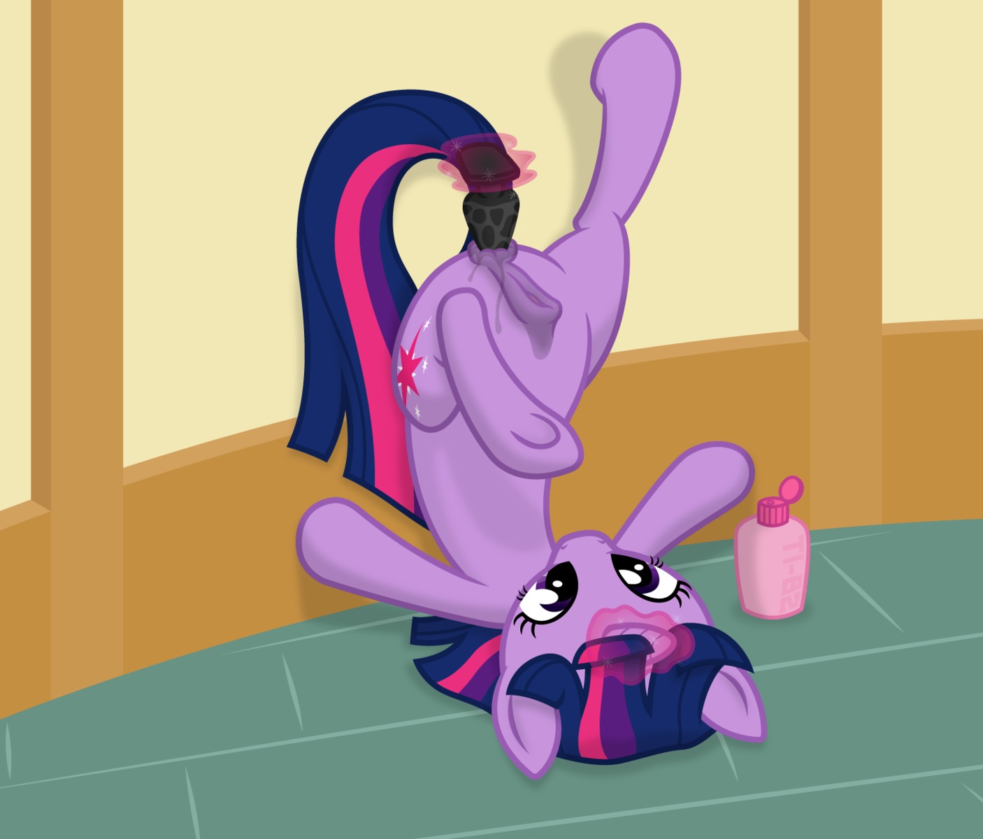 anal anal_masturbation anal_penetration anus buttplug cutie_mark e621 equid equine female feral friendship_is_magic fur genitals hair hasbro hi_res horn lube mammal masturbation multicolored_hair my_little_pony mythological_creature mythological_equine mythology penetration plug_(sex_toy) purple_body purple_eyes purple_fur purple_hair quadruped sex_toy solo tail ti-82 toying_self twilight_sparkle_(mlp) two_tone_hair unicorn upside_down vulva