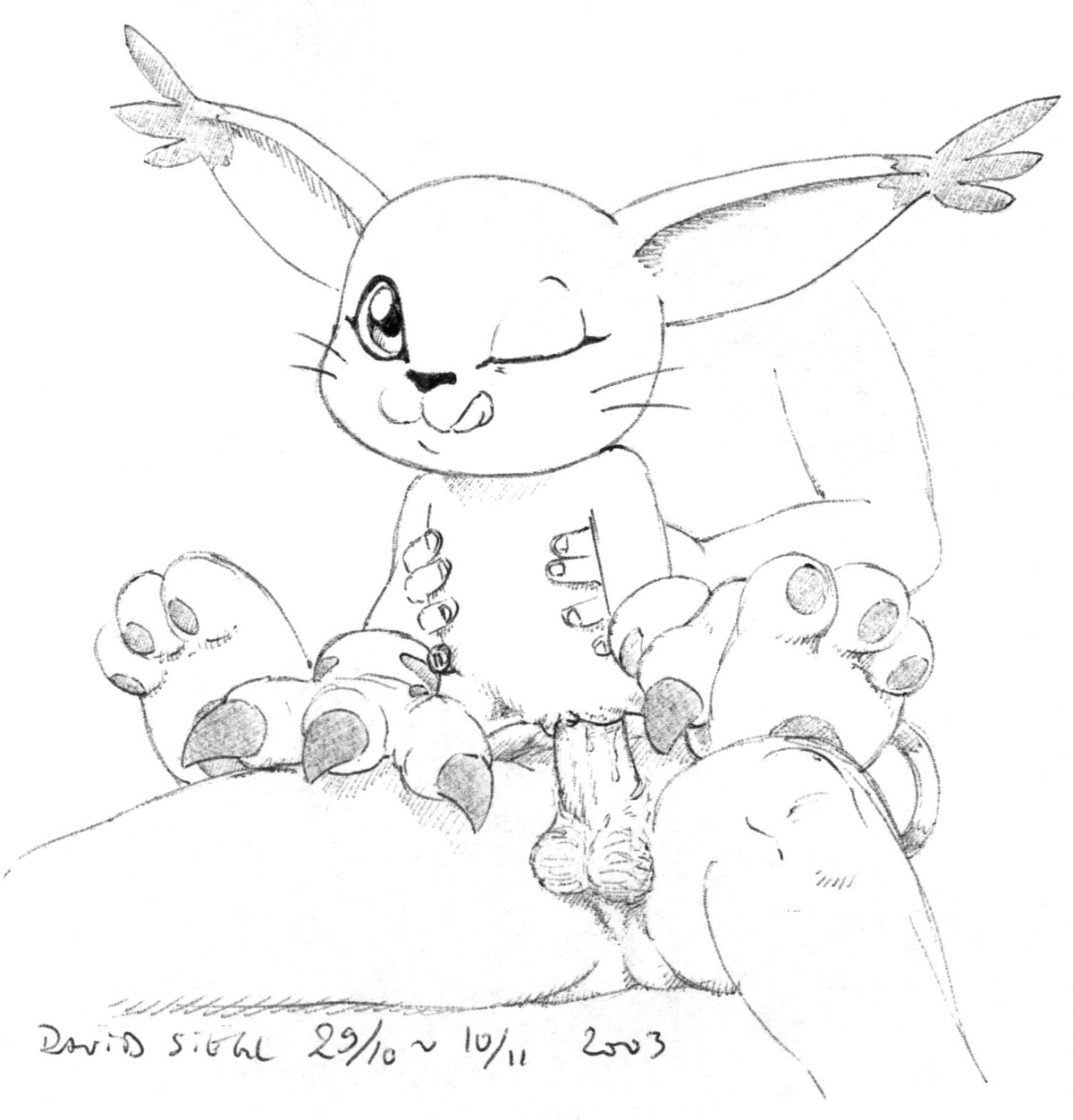 2003 3_toes 4_fingers 5_fingers anthro anthro_focus anthro_penetrated asthexiancal balls bandai_namco biped black_and_white chair_position clothing digimon digimon_(species) digiphilia dominant duo e621 ear_tuft erection faceless_character faceless_human faceless_male feet felid female female_focus female_on_human female_penetrated fingers flat_chested fleshlight_position from_behind_position fur gatomon genitals gloves handwear happy happy_sex hi_res human human_on_anthro human_penetrating human_penetrating_anthro interspecies larger_dom larger_human larger_male licking licking_lips male male/female male_on_anthro male_penetrating male_penetrating_female mammal monochrome on_bottom on_lap on_top one_eye_closed pawpads penetration penile penile_penetration penis penis_in_vagina reverse_cowgirl_position self_lick sex sitting_on_lap size_difference smaller_anthro smaller_female smaller_penetrated smile solo_focus spread_legs spreading toes tongue tongue_out tuft vaginal vaginal_penetration vulva