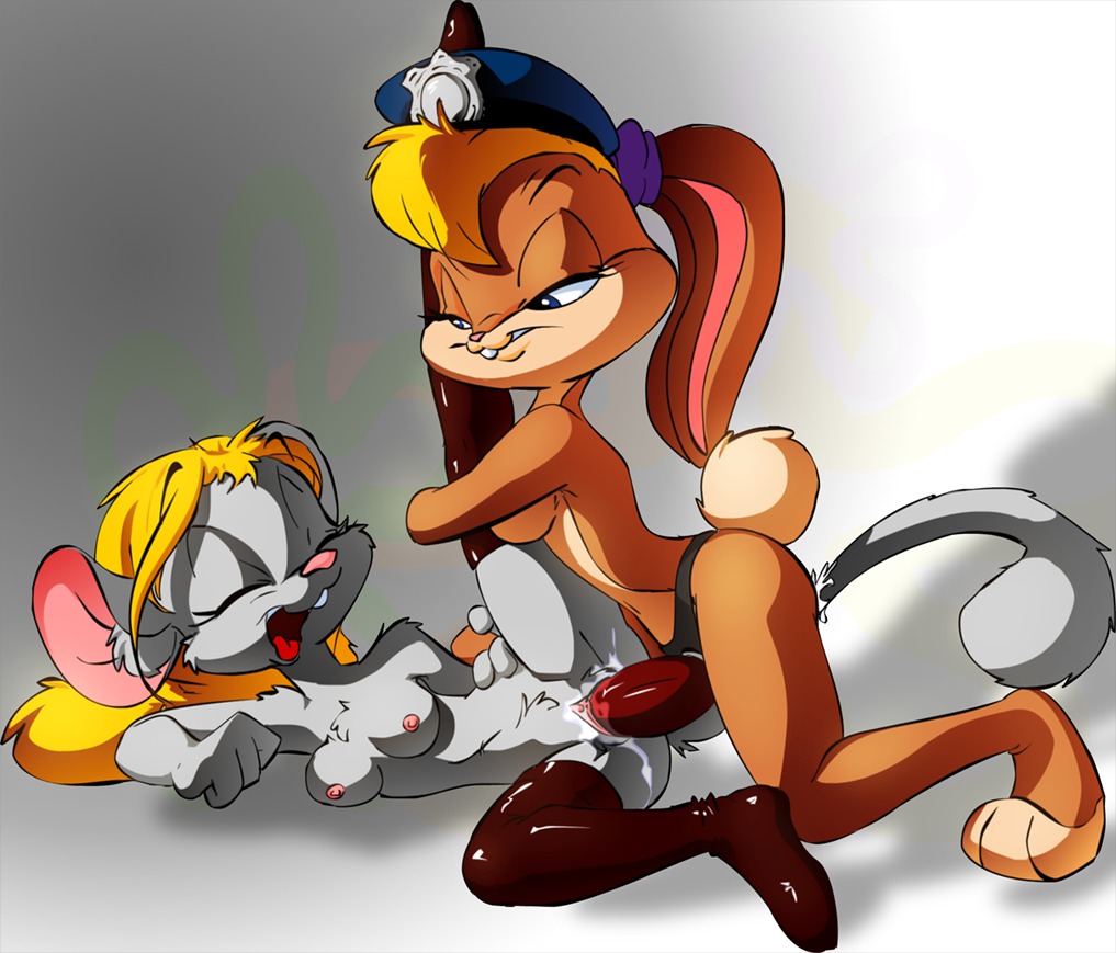 anthro female female_only fur furry insertion ishoka lola_bunny looney_tunes multiple_females rabbit rule34 smooth_fur space_jam strap-on strapon tagme yuri
