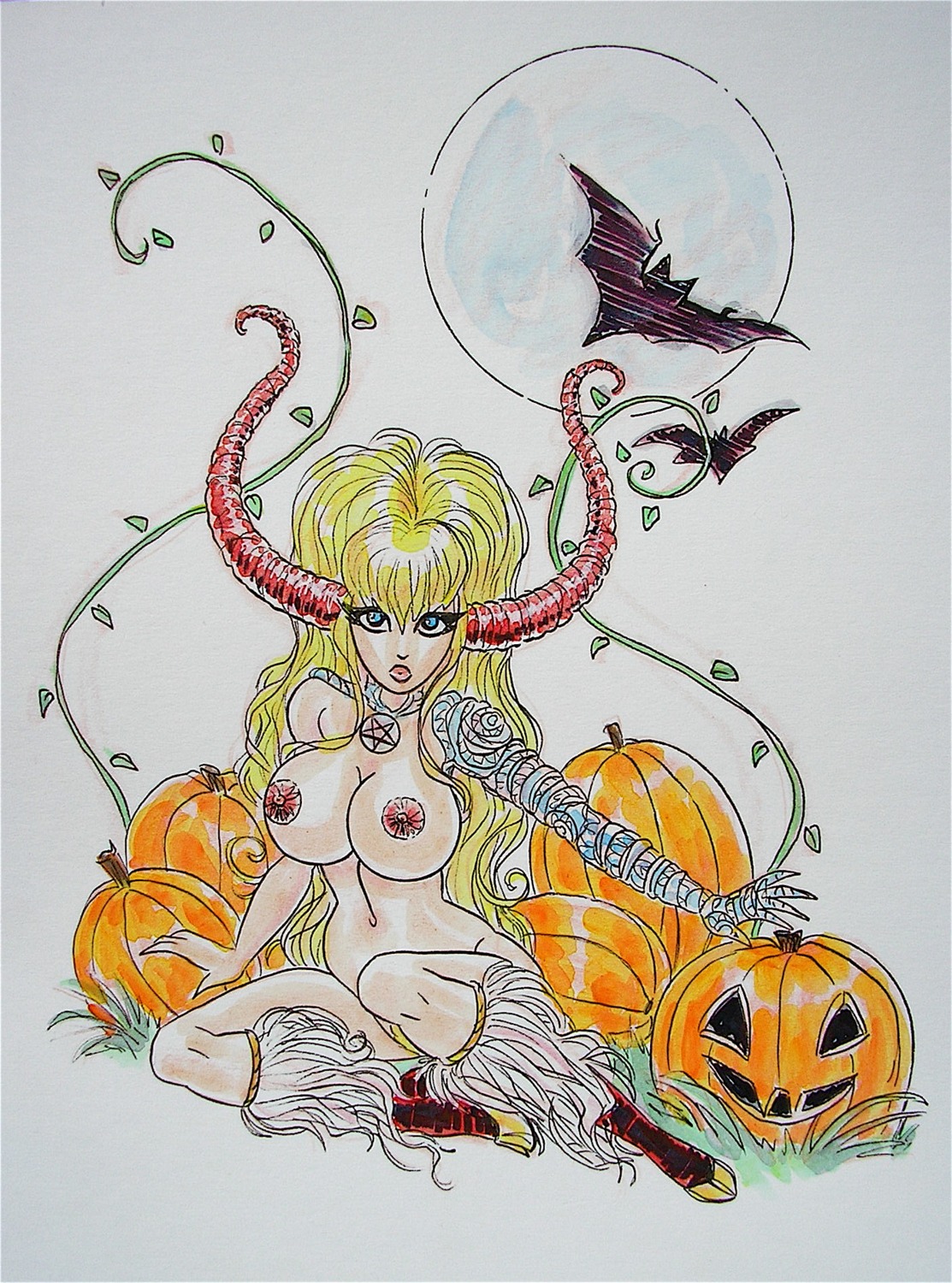 1girls female magik_(darkchylde) magik_(illyana_rasputin) marvel marvel_comics new_mutants nipples rule34 siriguana x-men