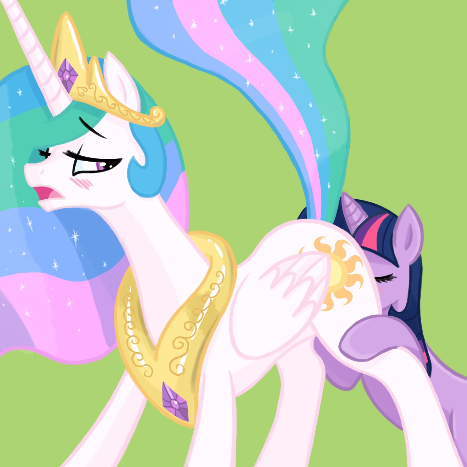 alicorn equine female feral friendship_is_magic horse my_little_pony mythological_creature mythological_equine mythology pony princess_celestia_(mlp) purple_hair rule34 smooth_skin tagme twilight_sparkle_(mlp) unicorn