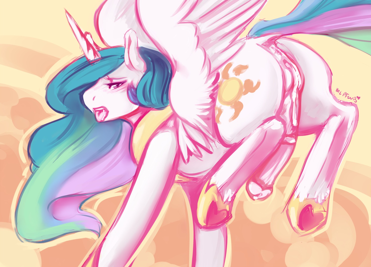 2013 animal_genitalia animal_penis anus aries84 blush bodily_fluids butt crossgender cutie_mark dock_(anatomy) e621 equid equine equine_genitalia equine_penis erection feathered_wings feathers feral friendship_is_magic fth_crossgender fti_crossgender fur genital_fluids genitals hair half-closed_eyes hasbro herm herm_feral hi_res horn intersex intersex_feral long_hair mammal mature_feral mature_herm mature_intersex my_little_pony mythological_creature mythological_equine mythology narrowed_eyes nude penis princess_celestia_(mlp) sackless solo tail vaginal_fluids vulva white_body white_feathers white_fur winged_unicorn wings