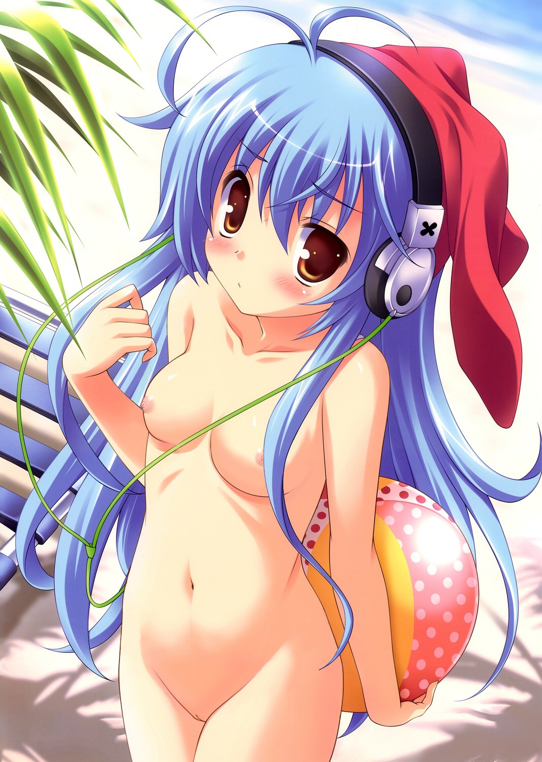 female headphones ikegami_akane nipples nude photoshop pussy rule34 vagina