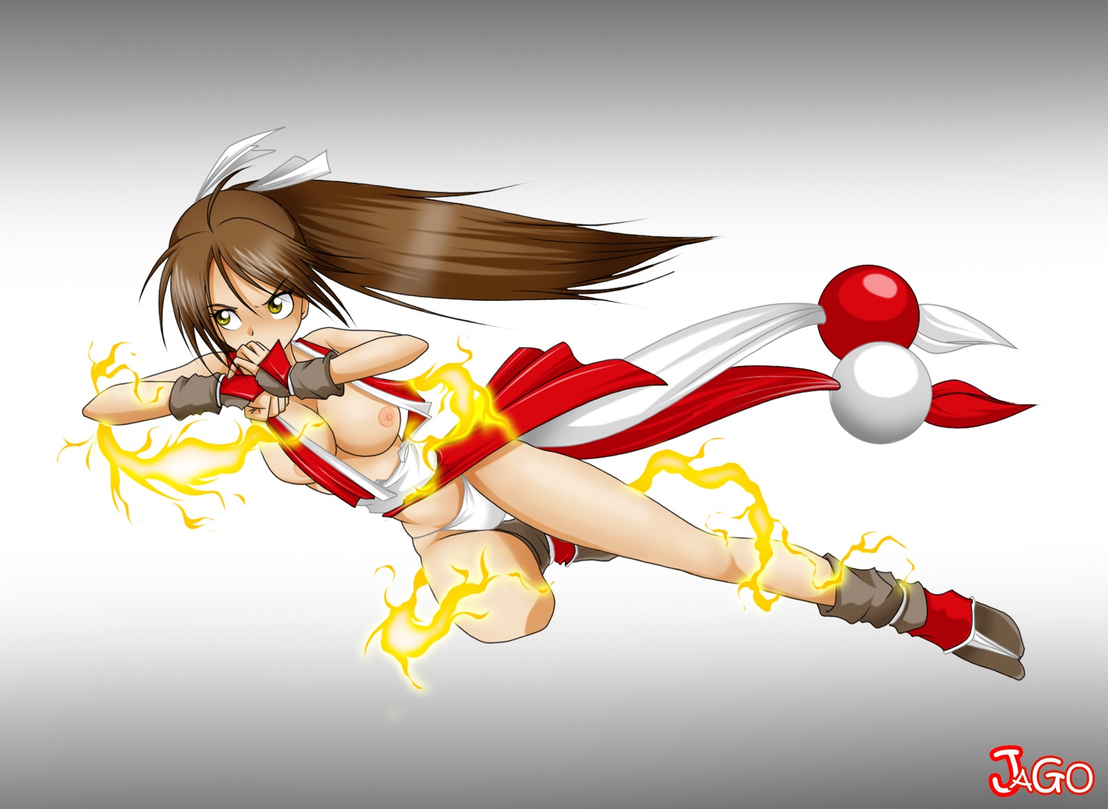 fatal_fury female female_only human jago_dibuja king_of_fighters mai_shiranui rule34 solo tagme