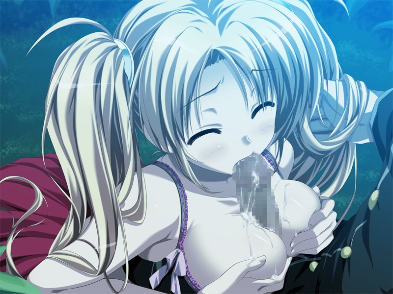 bijin blush bra breasts censored closed_eyes fellatio female game_cg male oral paizufella paizuri penis rule34 straight suzunone_seven tied_hair twintails underwear