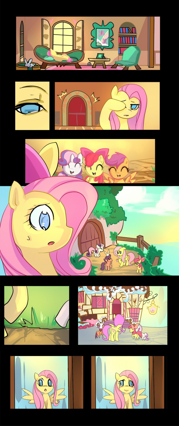 accessory angel_(mlp) apple_bloom_(mlp) bakki blue_eyes bodily_fluids book bookshelf bow_(feature) bow_accessory bow_ribbon chair cloud comic crying cutie_mark_crusaders_(mlp) door e621 earth_pony equid equine eyes_closed feathered_wings feathers female feral fluttershy_(mlp) friendship_is_magic fur furniture group hair hair_accessory hair_bow hair_ribbon hasbro hi_res horn horse inside lagomorph leporid long_hair looking_at_viewer lying mammal multicolored_hair my_little_pony mythological_creature mythological_equine mythology on_side one_eye_closed open_mouth orange_body orange_feathers orange_fur outside pegasus pink_hair pony purple_hair rabbit red_hair ribbons scootaloo_(mlp) sky sleeping smile sofa sweetie_belle_(mlp) tears two_tone_hair unicorn white_body white_fur window wings yellow_body yellow_feathers yellow_fur young young_feral