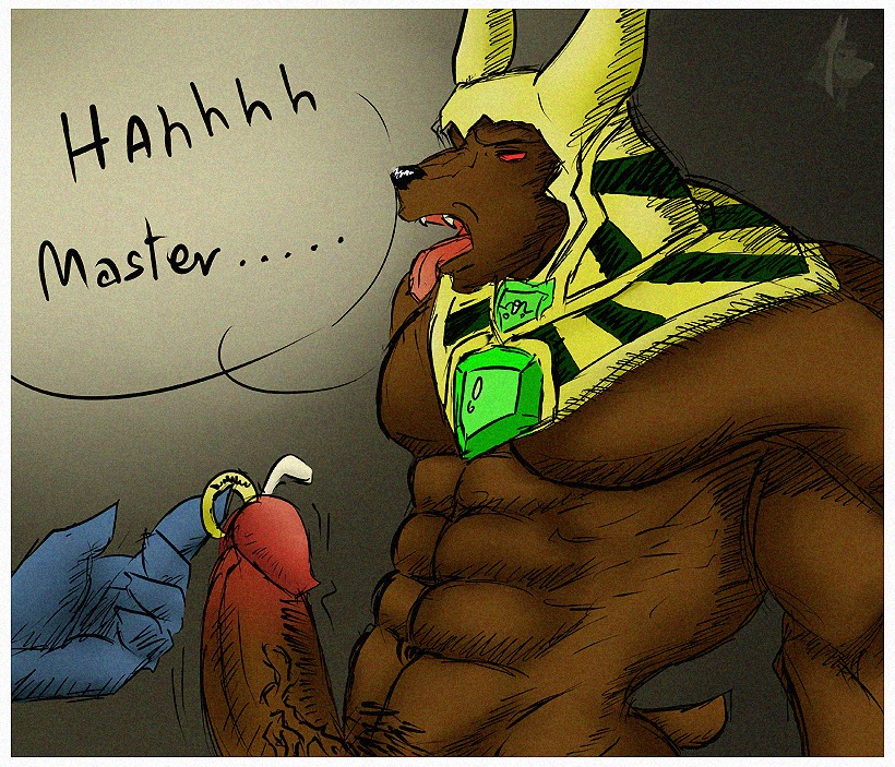 armor dog gay league_of_legends male male_only muscles nasus penis riot_games rule34 tagme