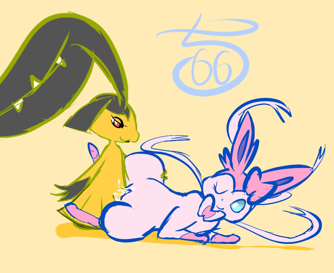 bodily_fluids conditional_dnp cum cum_in_vagina cum_inside duo e621 eeveelution erection female generation_3_pokemon generation_6_pokemon genital_fluids genitals hair_mouth klaide male male/female mawile nintendo nude one_eye_closed orange_background orgasm penis pokemon pokemon_(species) sex simple_background sylveon vulva wink