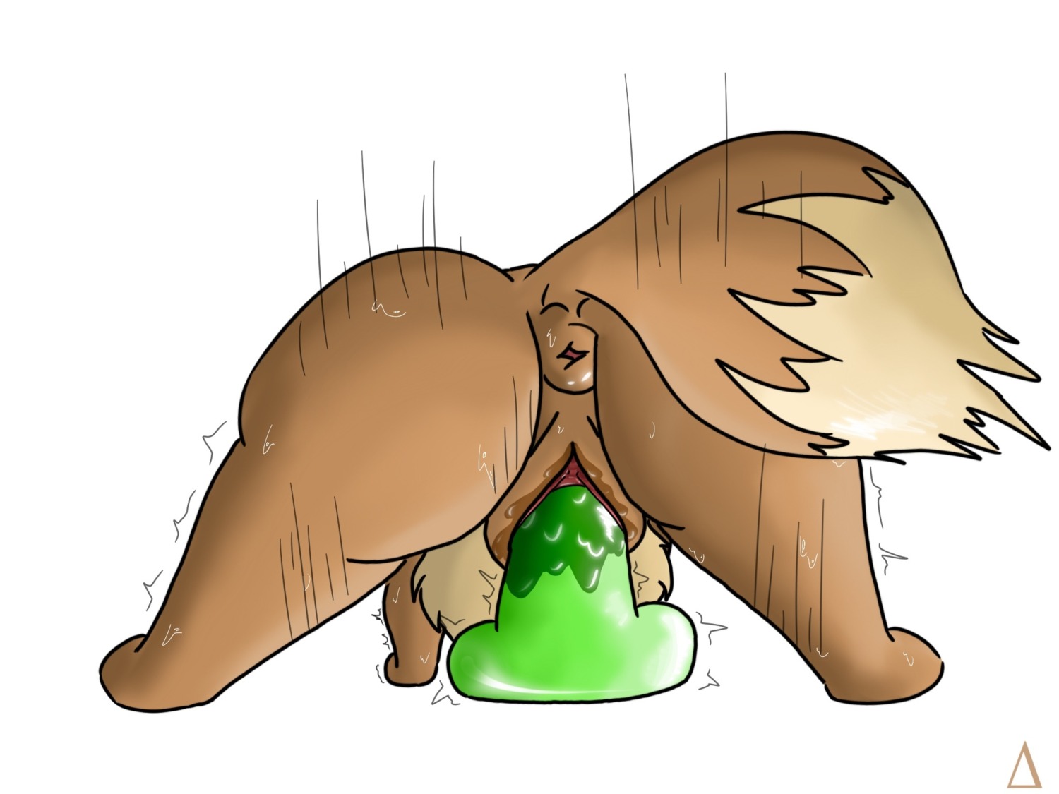 007delta 4:3 anus bodily_fluids brown_body brown_fur butt canid canine digital_media_(artwork) dildo dildo_sitting e621 eevee female feral fur generation_1_pokemon genitals hi_res mammal masturbation nintendo penetration pokemon pokemon_(species) presenting presenting_hindquarters sex_toy shaded solo sweat toying_self vaginal vaginal_masturbation vaginal_penetration vulva
