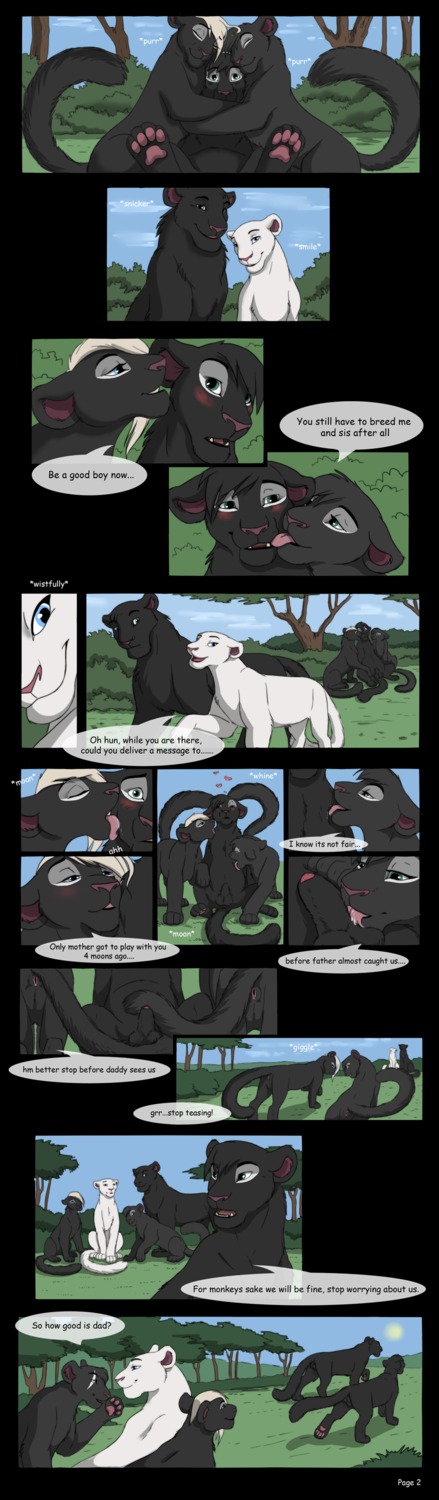 absurd_res animal_genitalia backsack balls being_watched blue_eyes blush brother_(lore) comic detailed_background dialogue e621 english_text father_(lore) felid female female_feral feral feral_on_feral fur genitals good_boy green_eyes group group_sex heart_symbol hi_res hug incest_(lore) leopard licking looking_at_another lyra_(the-shadow-of-light) male male/female male_feral mammal melanistic mother_(lore) outside pantherine parent_(lore) paws penis penis_tip raised_tail reallynxgirl safari scar sex shads sheath sibling_(lore) sister_(lore) sitting stated_incest tail teasing teeth text the_shadow_of_light threesome tongue tongue_out trio ubaya vulva white_scar_(the-shadow-of-light) zuri_(the-shadow-of-light)
