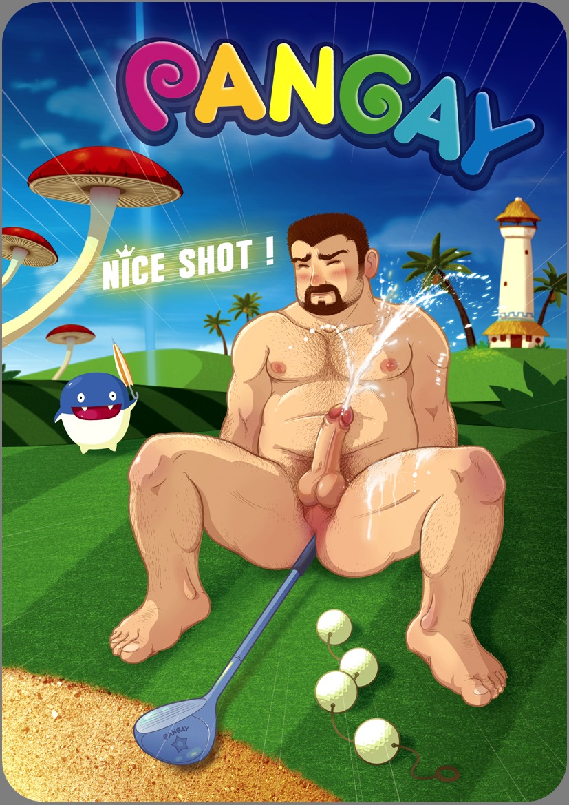 anal balls blush closed_eyes cum ejaculation erection gay male male_only nipples nude pangya penis rule34 spread_legs testicles uncensored uncle_bob yaoi